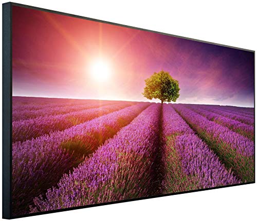 Ecowelle Infrarotheizung mit Bild | 750 Watt | 60x120 cm | Infrarot Heizung| | Made in Germany| d 35 Lavendelfeld von Ecowelle