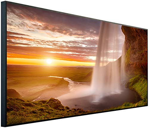 Ecowelle Infrarotheizung mit Bild | 750 Watt | 60x120 cm | Infrarot Heizung| | Made in Germany| d 40 Wasserfall von Ecowelle