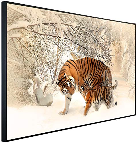 Ecowelle Infrarotheizung mit Bild | 900 Watt | 60x120 cm | Infrarot Heizung| | Made in Germany| b 103 Tiger von Ecowelle