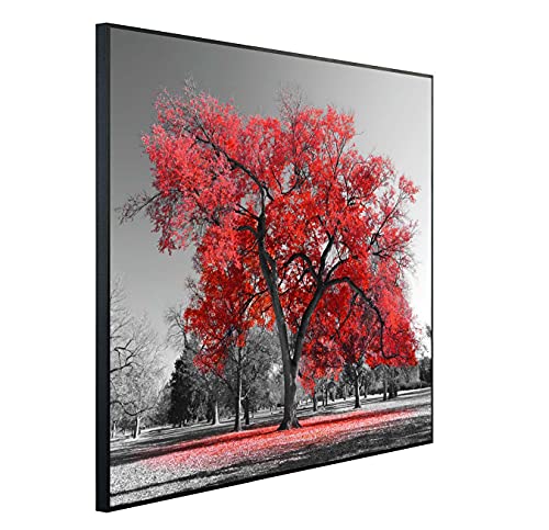 Ecowelle Infrarotheizung mit Bild | 900 Watt | 60x120 cm | Infrarot Heizung| | Made in Germany| d 75 roter Baum von Ecowelle