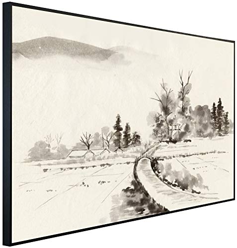 Ecowelle Infrarotheizung mit Bild | 900 Watt | 60x120 cm | Infrarot Heizung| | Made in Germany| f 159 Tuschemalerei von Ecowelle