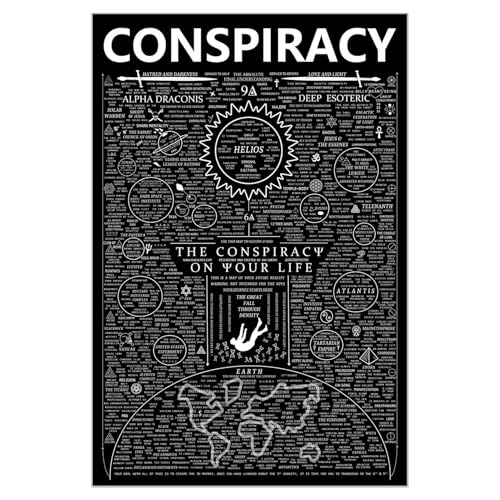 Ecqizer - Esoterischer Wandteppich - 'The Conspiracy On Your Life' - 61L x 40.6B cm - Ungerahmt - Wohnzimmer von Ecqizer