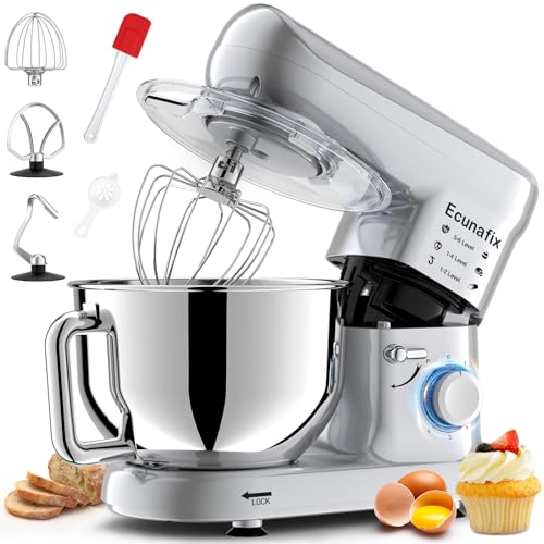 Küchenmaschine Knetmaschine 1500W Teigmaschine Rührmaschine mit 6,5L Edelstahl Schüssel 6 Geschwindigkeiten Geräuscharme Teigknetmaschine inkl Rührbesen, Knethaken, Schläger und Spritzschutz Küchenmaschine Knetmaschine 1500W Teigmaschine Rührmaschine mit 6,5L Edelstahl Schüssel 6 Geschwindigkeiten Geräuscharme Teigknetmaschine inkl Rührbesen, Knethaken, Schläger und Spritzschutz von Ecunafix