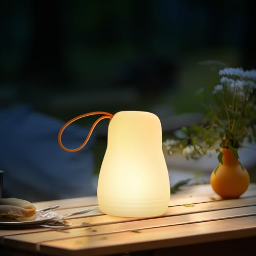 Ecvivk LED Campinglampe Tragbare Outdoor Tischlampe Wiederaufladbar Hängelampe Outdoor Warmweiße Dimmbare Kabellose Tischlampe Wasserdichte Outdoor Lamp für Schlafzimmer、Garten、Esstisch、Camping. von Ecvivk