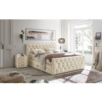 ED EXCITING DESIGN Boxspringbett ""Cashfield" Topseller inkl. zwei Bettkästen & Topper", erhältlich in den Größen 160x200cm und 180x200cm von Ed Exciting Design