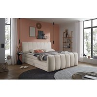 ED EXCITING DESIGN Boxspringbett "Chuck in der Breite 180cm, inkl. Bettkasten" inkl. Tonnentaschen-Federkernmatratze & Kaltschaum-Topper von Ed Exciting Design