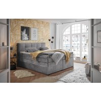 ED EXCITING DESIGN Boxspringbett "Fanes mit Komforteinstiegshöhe von 73cm", erhältlich in 180x200cm, inkl. Bettkasten und 7cm Visco-Topper von Ed Exciting Design