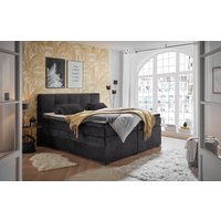 ED EXCITING DESIGN Boxspringbett "Fanes mit Komforteinstiegshöhe von 73cm", erhältlich in 180x200cm, inkl. Bettkasten und 7cm Visco-Topper von Ed Exciting Design