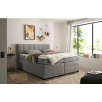 ED EXCITING DESIGN Boxspringbett "Pescara in der Breite 180cm, inkl. Bettkasten" inkl. Tonnentaschen-Federkernmatratze & Komfortschaum-Topper von Ed Exciting Design