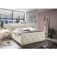 ED EXCITING DESIGN Boxspringbett "Villano", mit Strasssteinen, Breite: 180cm, mit Bettkasten, inkl. Topper von Ed Exciting Design