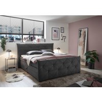 ED EXCITING DESIGN Boxspringbett "Villano", mit Strasssteinen, Breite: 180cm, mit Bettkasten, inkl. Topper von Ed Exciting Design