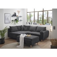 ED EXCITING DESIGN Ecksofa "Calanda L-Form", mit Hocker & 3 Zierkissen von Ed Exciting Design