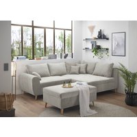 ED EXCITING DESIGN Ecksofa "Calanda L-Form", mit Hocker & 3 Zierkissen von Ed Exciting Design