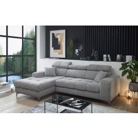 ED EXCITING DESIGN Ecksofa "Sydney L-Form", mit Bettfunktion, Bettkasten, Kopfteilverstellung & 2 Zierkissen von Ed Exciting Design