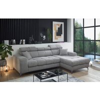 ED EXCITING DESIGN Ecksofa "Sydney L-Form", mit Bettfunktion, Bettkasten, Kopfteilverstellung & 2 Zierkissen von Ed Exciting Design