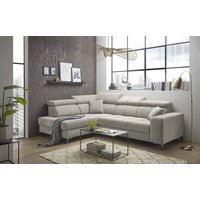 ED EXCITING DESIGN Ecksofa "Sydney L-Form", mit Bettfunktion, Bettkasten, Kopfteilverstellung & 2 Zierkissen von Ed Exciting Design