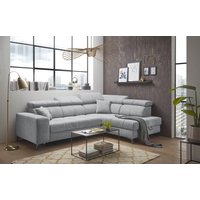 ED EXCITING DESIGN Ecksofa "Sydney L-Form", mit Bettfunktion, Bettkasten, Kopfteilverstellung & 2 Zierkissen von Ed Exciting Design