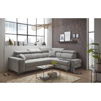 ED EXCITING DESIGN Ecksofa "Sydney L-Form", mit Bettfunktion, Bettkasten, Kopfteilverstellung & 2 Zierkissen von Ed Exciting Design