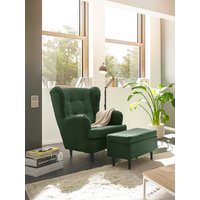 ED EXCITING DESIGN Ohrensessel "Oskar", mit Massivholzfüßen von Ed Exciting Design