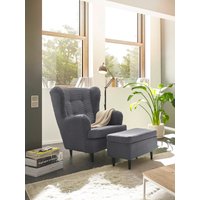 ED EXCITING DESIGN Ohrensessel "Oskar", mit Massivholzfüßen von Ed Exciting Design
