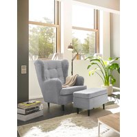 ED EXCITING DESIGN Ohrensessel "Oskar", mit Massivholzfüßen von Ed Exciting Design