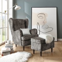 ED EXCITING DESIGN Ohrensessel "Oskar", mit Massivholzfüßen von Ed Exciting Design