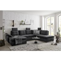 ED EXCITING DESIGN Wohnlandschaft "Alija U-Form", mit Bettfunktion, Bettkasten, Armteilverstellung & Kopfstützen von Ed Exciting Design