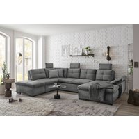 ED EXCITING DESIGN Wohnlandschaft "Alija U-Form", mit Bettfunktion, Bettkasten, Armteilverstellung & Kopfstützen von Ed Exciting Design