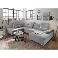ED EXCITING DESIGN Wohnlandschaft Jakarta, mit Bettfunktion, Bettkasten, Kopfstützen, Nierenkissen von Ed Exciting Design