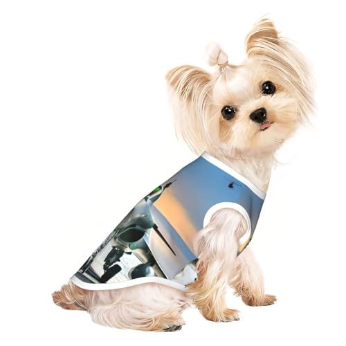 Airplane1 Hunde-Shirts für kleine Hunde, dehnbar, leicht, Tanktop, ärmellos, gestreift Airplane1 Hunde-Shirts für kleine Hunde, dehnbar, leicht, Tanktop, ärmellos, gestreift von EdWal