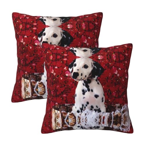 EdWal Charmante Kissenbezüge für Couch: Perfekte dekorative Kissen für einen einladenden Weltraum-Dalmatiner-Welpen von EdWal