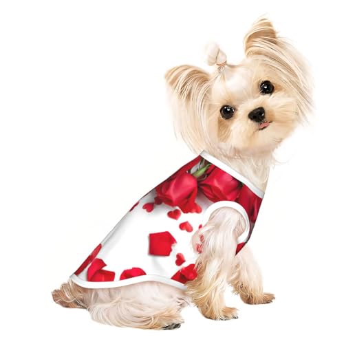Hunde-Shirts für kleine Hunde, dehnbar, leicht, Tanktop, ärmellos, gestreift, Rot Hunde-Shirts für kleine Hunde, dehnbar, leicht, Tanktop, ärmellos, gestreift, Rot von EdWal