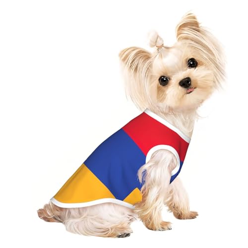 Hunde-Shirts mit Flagge von Armenien, für kleine Hunde, dehnbar, leicht, Tanktop, ärmellos, gestreift Hunde-Shirts mit Flagge von Armenien, für kleine Hunde, dehnbar, leicht, Tanktop, ärmellos, gestreift von EdWal