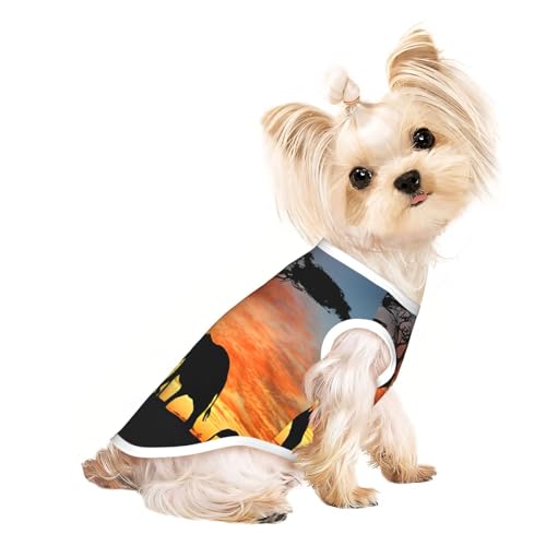 Hunde-Shirts mit afrikanischem Elefantenaufdruck, für kleine Hunde, dehnbar, leicht, Tanktop, ärmellos, gestreift Hunde-Shirts mit afrikanischem Elefantenaufdruck, für kleine Hunde, dehnbar, leicht, Tanktop, ärmellos, gestreift von EdWal
