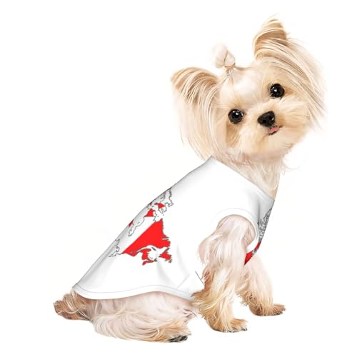 Hunde-Shirts mit kanadischer Flagge, für kleine Hunde, dehnbar, leicht, Tanktop, ärmellos, gestreift Hunde-Shirts mit kanadischer Flagge, für kleine Hunde, dehnbar, leicht, Tanktop, ärmellos, gestreift von EdWal