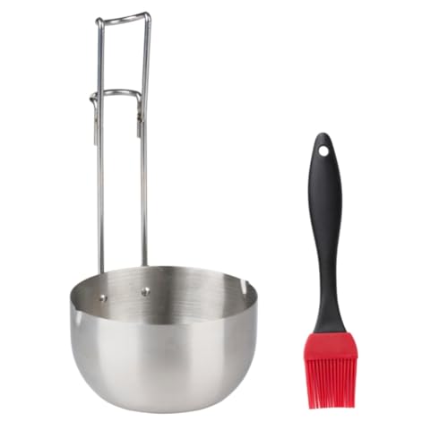 Edco Eindhoven B.V. Alpina Grillpfanne und Kochtopf 2-teilig - Grillbürste und Grillschale für Sauce - Grillzubehör Set - Topf ca. 0,5L für BBQ-Grill - BBQ-Zubehör für jeden Grill von Edco Eindhoven B.V.