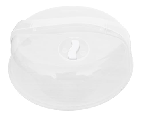 Edco MIKROWELLEN ABDECKHAUBE Ø26cm mit Entlüftungsventil Mikrowellendeckel Mikrowellenhaube Mikrowellenabdeckung Speisenabdeckung Mikrowelle Haube Deckel 2-Varianten 91 (Weiss) von Edco
