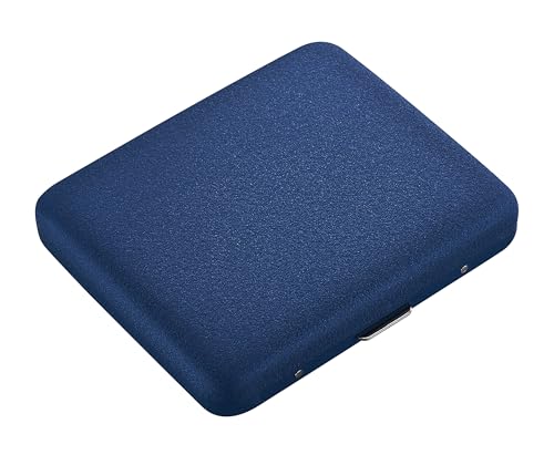 ZIGARETTENETUI "SANDY" für 18 Zigaretten aus Metall Zigarettenbox Zigarettendose Etui Box Dose Case 2-Varianten 01 (Blau) von Edco