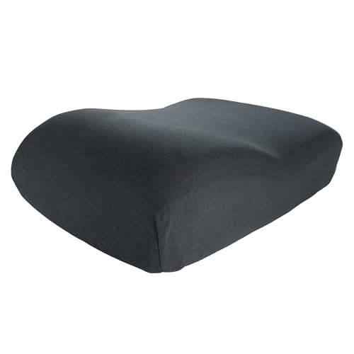 Edda Lux Bezug passend für Tempur Reisekissen, 25 x 31 x 10/7 cm, formbeständiger Jersey Kissenbezug für Nackenkissen, aus 100% Baumwolle für Kopfkissen, in Anthrazit von Edda Lux