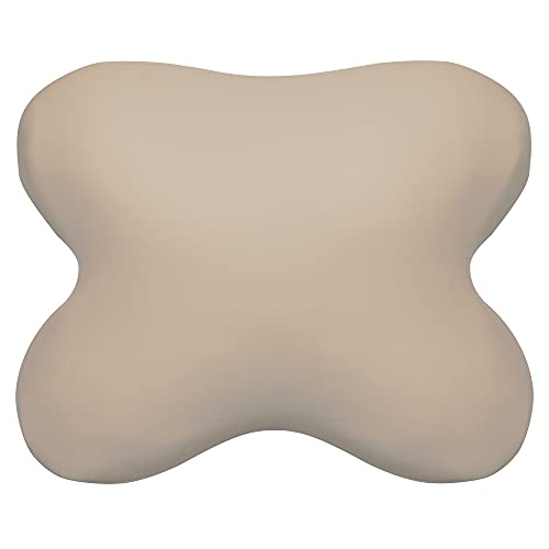 Edda Lux Bezug passend für Tempur All-Around Schlafkissen, 60/56 x 50/48 cm, formbeständiger Jersey Kissenbezug für Schmetterlingskissen, aus 100% Baumwolle, in Sand von Edda Lux