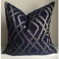 Luxus Navy Design Kissenbezug, Dekorativ, Chenille Kissenbezug24x24, 26x26, 28x28 von Eddebags