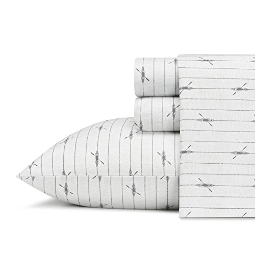 Eddie Bauer Bettlaken-Set Downstream Baumwolle Perkal, grau, Twin von Eddie Bauer