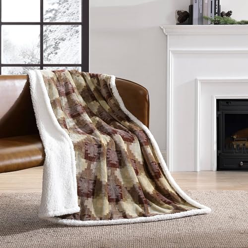 Eddie Bauer Copper Creek Plush Sherpa Throw, 50 x 60, Brown von Eddie Bauer