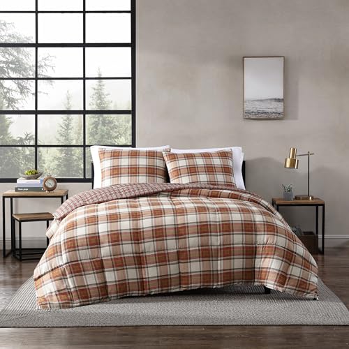 Eddie Bauer | Edgewood Collection | Plush Super Soft Micro-Suede Reversible Flannel Duvet Cover Matching Shams, 3-Piece Set, Pre-Shrunk & Brushed for Extra Softness, Full/Queen, Red Eddie Bauer | Edgewood Collection | Plush Super Soft Micro-Suede Reversible Flannel Duvet Cover Matching Shams, 3-Piece Set, Pre-Shrunk & Brushed for Extra Softness, Full/Queen, Red von Eddie Bauer