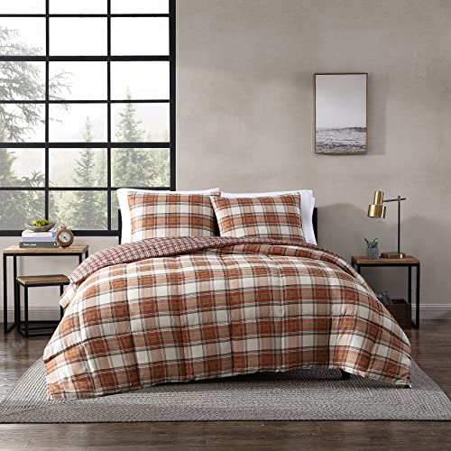 Eddie Bauer Edgewood Plaid Down Alternative Reversible Comforter Set, King, Red von Eddie Bauer
