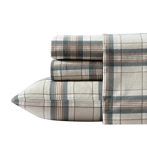 Eddie Bauer Flanell-Bettwäsche-Set, komplett mit Edgewood Plaid von Eddie Bauer