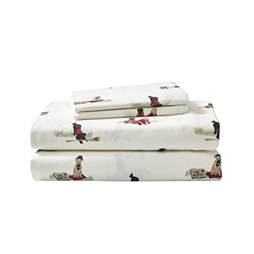 Eddie Bauer - Bettwäsche-Set für Doppelbett, Baumwoll-Flanell, gebürstet für zusätzliche Weichheit, gemütliche Heimdekoration (Retriver Adventure, Twin) von Eddie Bauer