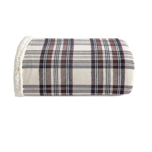 Eddie Bauer Decke, superweiche, wendbare Sherpa-Bettwäsche, gebürstetes Fleece, Überwurfdecken für Couch, ideal zum Entspannen (Edgewood Khaki) von Eddie Bauer