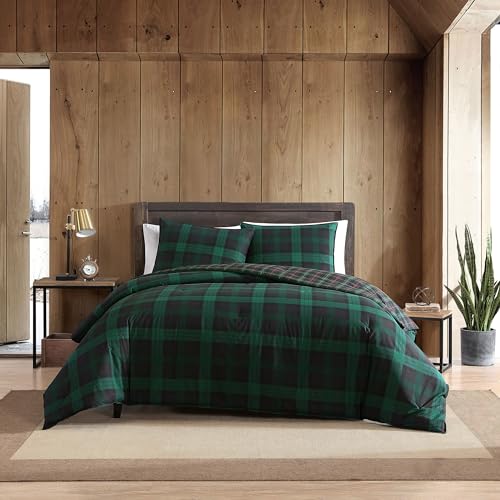 Eddie Bauer Home Woodland Tartan Duvet Cover Set, Queen, Green von Eddie Bauer