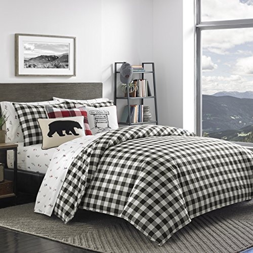 Eddie Bauer Mountain Plaid Comforter Set, King, Black von Eddie Bauer